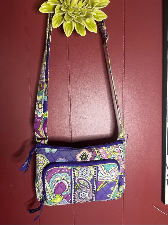 Vera Bradley Handbags - Vera Bradley Purple Paisley Quilted Crossbody